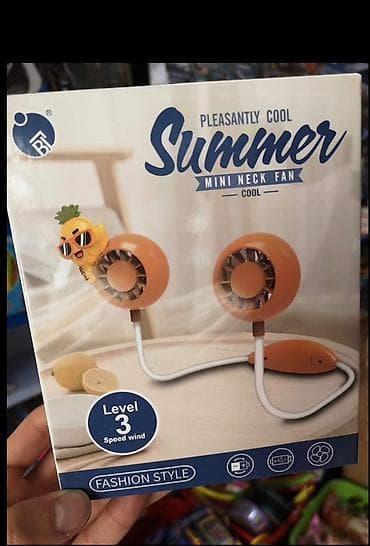 table fan: Мини-вентилятор на шею Summer (Mini Neck Fan) - Двойные турбины: два — 1