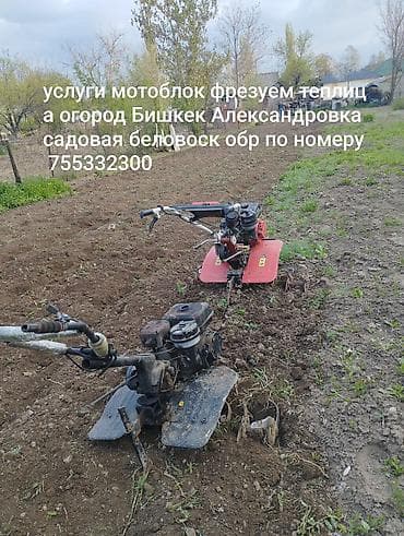 Услуги мотоблока: обработка и фрезеровка огородов и приусадебных