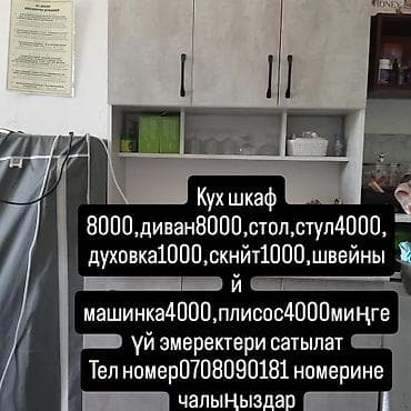 Ашкана үчүн шкаф, Асма, Жуугучсуз