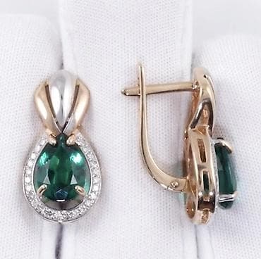 украшения изделия ручной работы: Набор украшений, Проба 585, Новый, Цвет металла: Розовый — 2