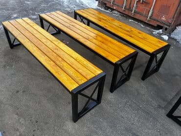 скамейка фото: Скамейка Металл, Со спинкой — 22