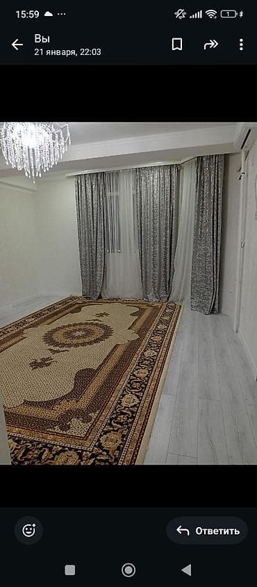 квартира азия молл: 1 комната, С мебелью полностью — 1