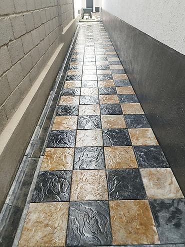 Тротуарная плитка с декоративным мраморным эффектом и укладка под