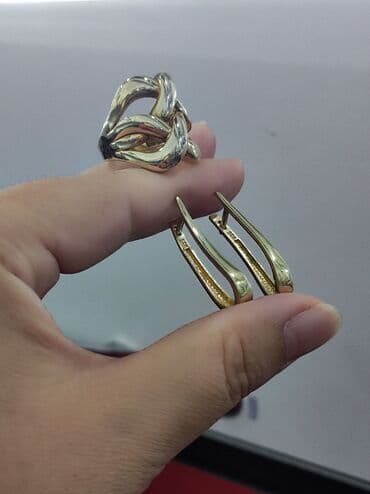 свадебные наборы ручной: Серебро Италия Через с напылением жёлтое золото Размеры имеются — 5