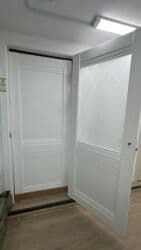 осб панели: Межкомнатная дверь со стеклом, Двустворчатая, цвет - Белый — 18