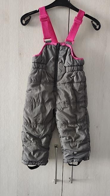 Детский утеплённый полукомбинезон для зимы/межсезонья. - Цвет: серый