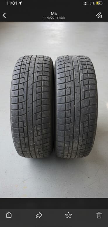 нерабочее авто: Пара автомобильных шин (2 шт.) - Сезон: зимние (бесшипованные — 1