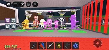 Аккаунт Roblox с прогрессом в симуляторе (на скриншотах показаны