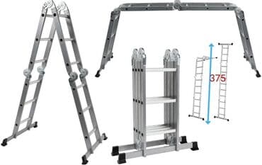 подьемный стол: Лестница Стремянка Трансформер Турция нагрузка 150 кг 3 ступени 3.7м — 1