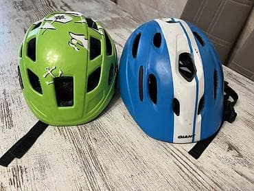 белый пароход: Детские велосипедные шлемы (2 шт.) 1) GIANT, сине-белый - Лёгкая — 1