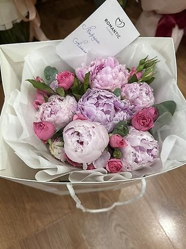 эустома: Авторские букеты от флористической студии Romantic Flowers. - Пионы и — 1