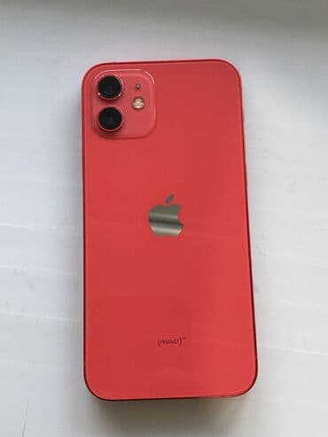 iphone 15 pro max 256 цена бишкек: IPhone 12, Колдонулган, 64 ГБ, Кызыл, Коргоочу айнек, Каптама, 77 % — 1