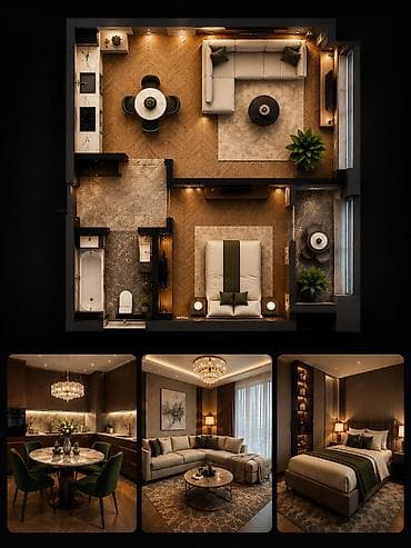 столовой в аренду: 2 комнаты, 57 м², Элитка, 19 этаж, Готовая ПСО (под самоотделку) — 3