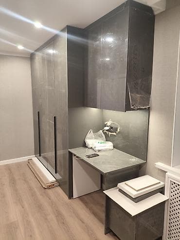 Эмерек гарнитурлары: Зал үчүн гарнитур, ТВ үчүн тумба, Жыгач, түсү - Күрөң — 4