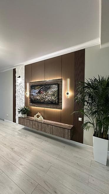 Гарнитур для зала, Тумба под ТВ, цвет - Серый