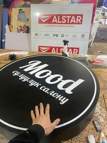 изготовление рекламных вывесок: | Паучки, Перетяжки, Призматроны, скроллеры, | Демонтаж, Ламинация, Монтаж — 3