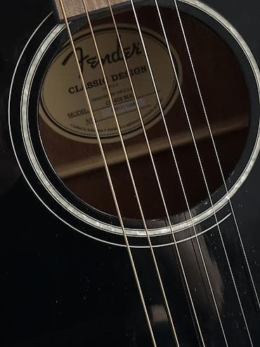 fender cd60: Акустическая гитара Fender Classic Design, модель CD-60S BLK (надпись — 2