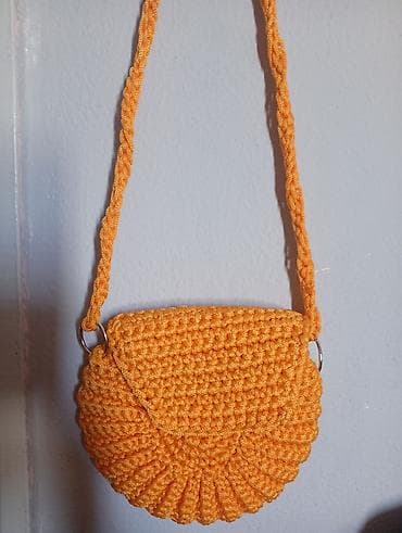 змеиная кожа питон крокодил скат: Вязаная сумка через плечо, ручная работа. - Материал: прочная — 1