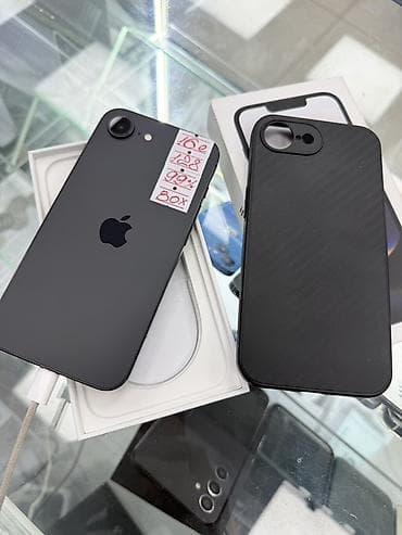 iphone osh: IPhone 16e, Б/у, 128 ГБ, Черный, Коробка, 99 % — 9