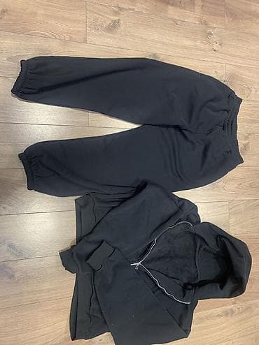 nike tech flece: Черный комплект из толстовки и брюк SVM - Модель: худи на молнии до — 10
