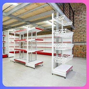 Торговое оборудование: Металлический стеллаж сборный, торговые стеллажи, железная мебель — 5