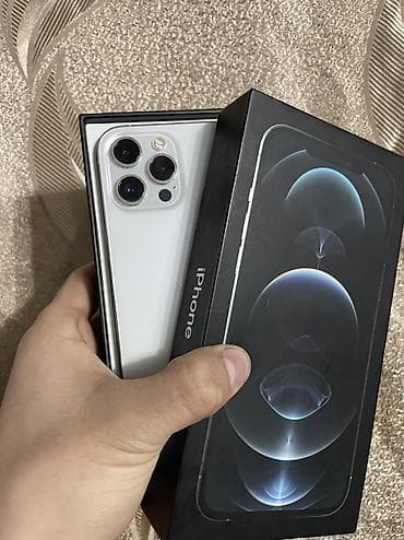 IPhone 12 Pro Max, Б/у, 256 ГБ, Белый, Зарядное устройство, Защитное стекло, Чехол, 75 %