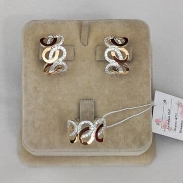 эксклюзивные свадебные пригласительные: Набор украшений, Проба 925, Женские, Новый — 3