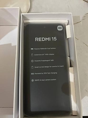 xiaomi redmi g34wq: Redmi, Redmi 15, Новый, 256 ГБ, цвет - Черный, 2 SIM — 4