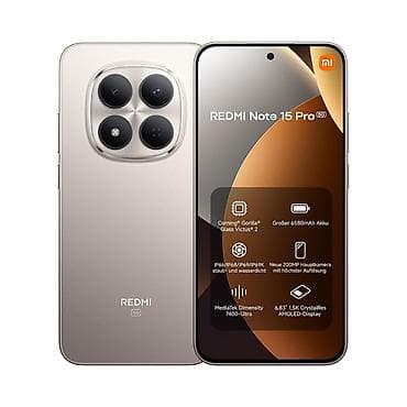 Redmi, Redmi Note 15 Pro, Б/у, 256 ГБ, цвет - Серый, 2 SIM