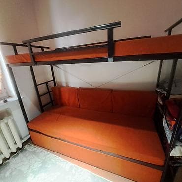 диван кроват: Двухъярусная кровать, С выкатной системой — 5