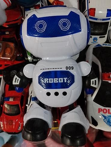 Интерактивная игрушка «ROBOT» - Робот-фигурка бело-синего цвета с lalafo.kg да Интерактивная игрушка «ROBOT» - Робот-фигурка бело-синего цвета с