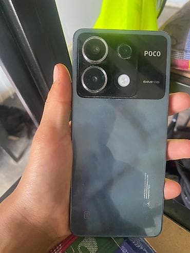 Уюлдук телефондор жана аксессуарлар: Poco X6, Колдонулган, 256 ГБ, түсү - Жашыл, 2 SIM, eSIM — 5