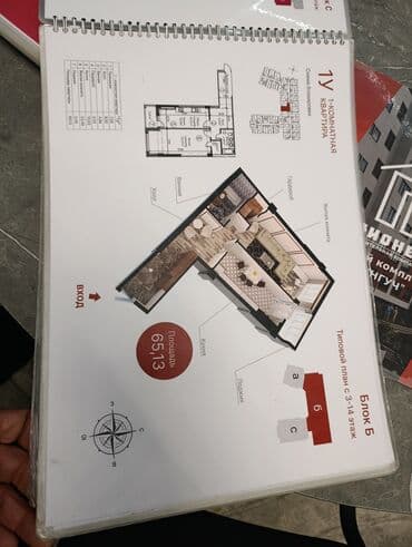 продажа квартир в г ош: 2 комнаты, 77 м², Элитка, 7 этаж, ПСО (под самоотделку) — 2