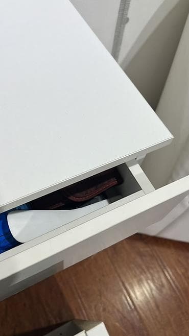 Туалетные столики: Туалетный столик, Б/у, Со шкафом, цвет - Белый, ЛДСП — 4