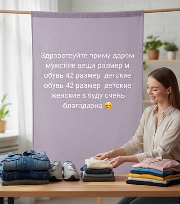 меняю с моей доплатой: Здравствуйте приму даром вещи мужские размер м обувь 42 детские — 1