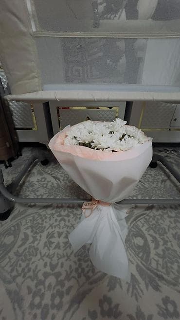 рожь: Букеты из живых цветов в нежной упаковке. - Розовый букет: плотные — 5