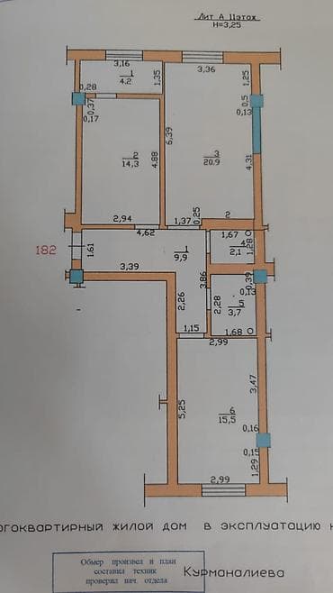 23: 2 комнаты, 71 м², Ак-Кеме Элитка, 11 этаж, ПСО (под самоотделку) — 6
