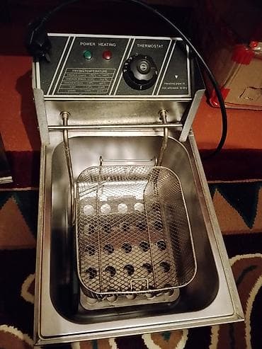 промышленная газ плита: Электрофритюрница из нержавеющей стали с корзиной - Тип: настольная — 2