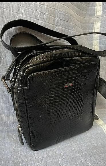 Сумка через плечо BUTUN, - Материал: натуральная кожа с тиснением под