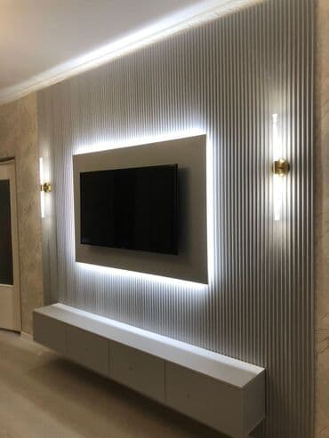 прихожку мебель: Гарнитур для зала, Тумба под ТВ, цвет - Серый — 3