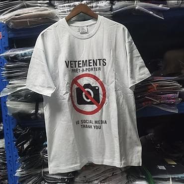сапог талас: Мужская футболка, S, M, L, Vetements, Новый, цвет - Белый, Платная доставка — 2