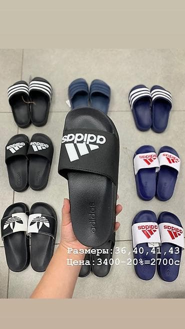 плаш: Мужские шлепанцы (сланцы) Adidas — разные модели и расцветки — 6