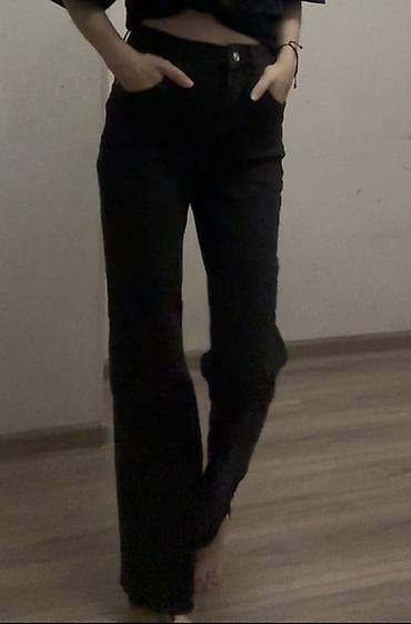 Личные вещи: Черные женские джинсы LSW JEANS - Посадка: высокая - Крой: прямой — 2