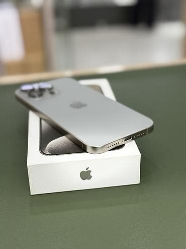 iphone plus: IPhone 15 Pro Max, Б/у, 512 ГБ, Natural Titanium, Коробка, 98 % — 3