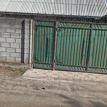 кованные скамейки: Металлические распашные ворота с калиткой, длина 3,40см ширина 2,10см — 2