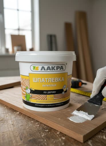 продаю шпаклёвка: Акриловая шпатлевка «Лакра» для дерева в белой пластиковой банке — 1