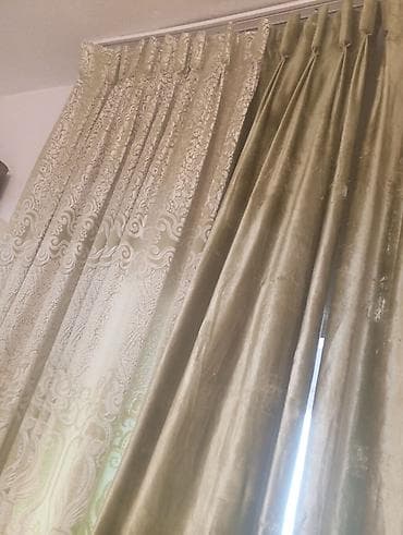 развив детский коврик: Комплект штор, Жаккард, Готовое изделие, Б/у, Для спальни — 3