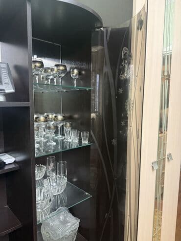 шкаф мдф: Гарнитур для зала, Б/у, Шкаф, МДФ, Самовывоз, цвет - Бежевый — 3