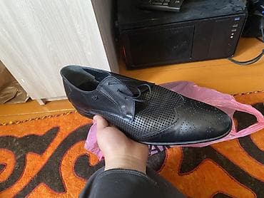 Туфлилер: Эркектердин туфлиси, 45, Жаңы, түсү - Кара, Акылуу жеткирүү — 2