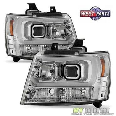 tahoe: Chevrolet avalanche 3 комплект передних линзованных фар хром — 3